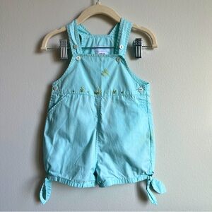 Jacadi Baby Overalls Light Blue Spring Embroidery Sz 12m 74cm | Infant Romper